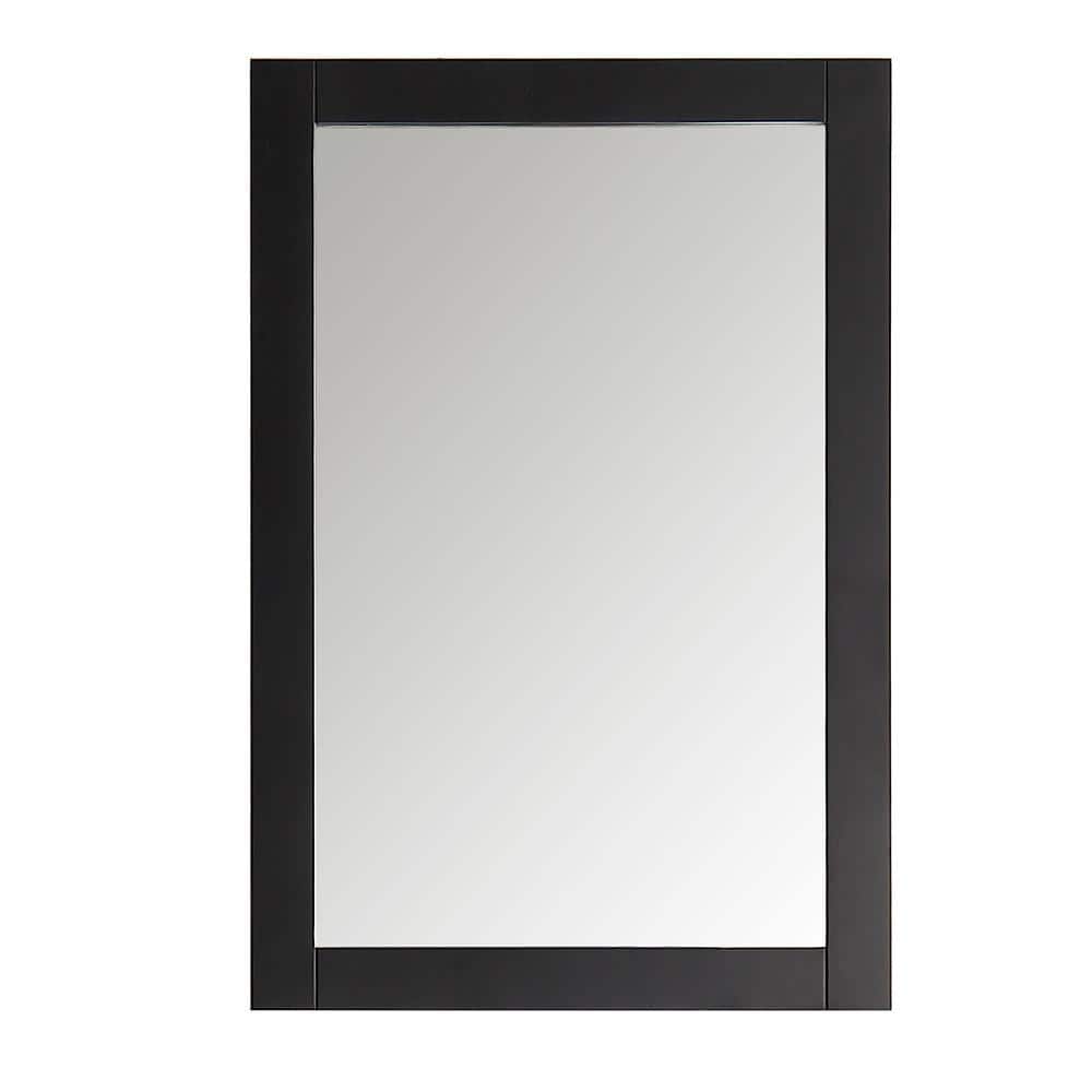 Fresca Hudson 20 in. W x 30 in. H Framed Rectangular Bathroom Vanity Mirror in Black FMRHD0102BL
