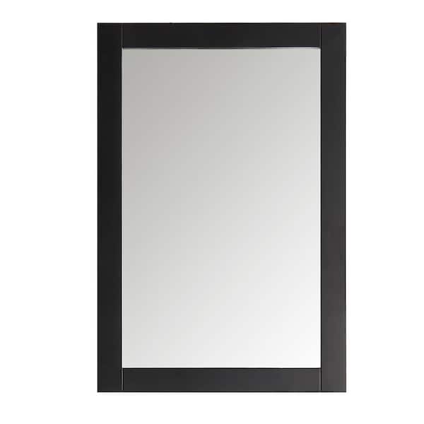 Fresca Hudson 20 in. W x 30 in. H Framed Rectangular Bathroom Vanity Mirror in Black