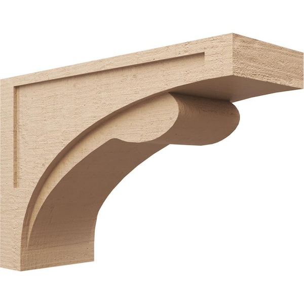 Ekena Millwork 12 in. x 24 in. x 36 in. Classic Viola Rough Cedar Woodgrain TimberThane Corbel, Primed Tan