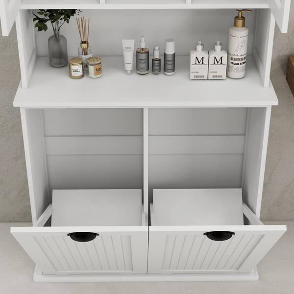 White shelving unit bathroom discount
