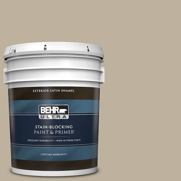 BEHR ULTRA 5 gal. #750D-4 Pebble Stone Satin Enamel Exterior Paint & Primer