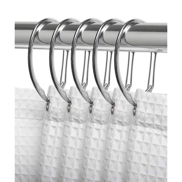Better Bathrooms 12x Shower Curtain Hooks Rings Steel Metal Double Shower Curtain Rings BEST 
