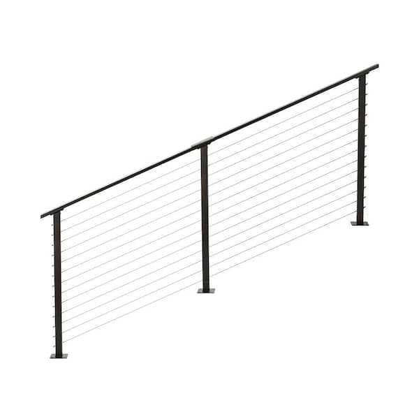 8 ft. Stair Cable Railing, 42 in. Base Mount, Bronze