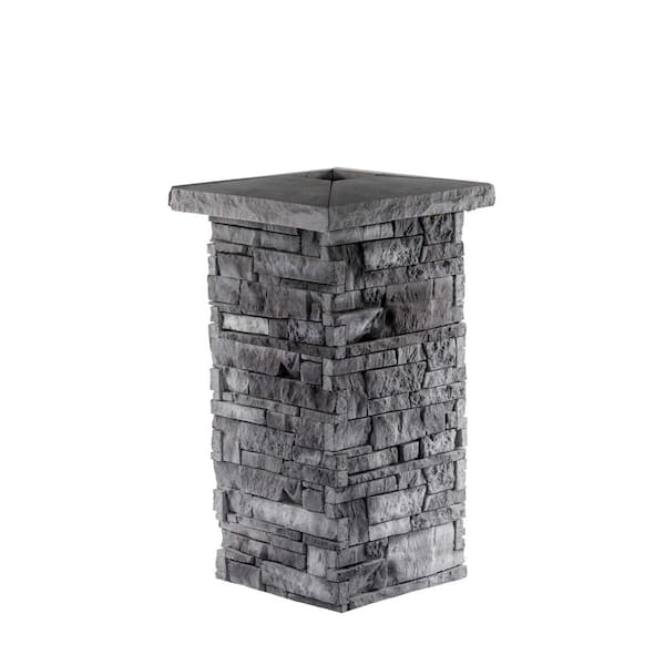 Silvermine Stone 18 in. x 48 in. Evening Gray with a Slate Split