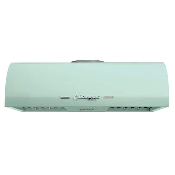 Classic Retro 30 in. 700 CFM Ducted Under Cabinet Range Hood with LED Lighting in Summer Mint Green