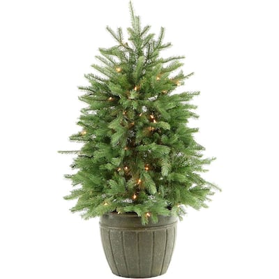 Potted Christmas Trees Christmas Decorations The Home Depot