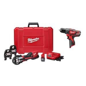 M12 12-Volt Lithium-Ion Force Logic Cordless Press Tool Kit with 3/8 in. M12 Drill Driver (2-Tool)