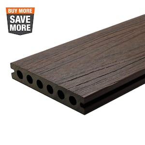 UltraShield Natural Voyager 1 in. x 6 in. x 8 ft. Spanish Walnut Hollow Composite Decking Board