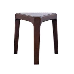 Zellwood 20 in. Walnut Triangle Marble Accent Table