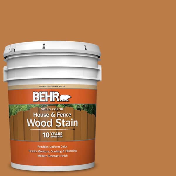BEHR 5 gal. #SC-140 Bright Tamra Solid Color House and Fence Exterior Wood Stain