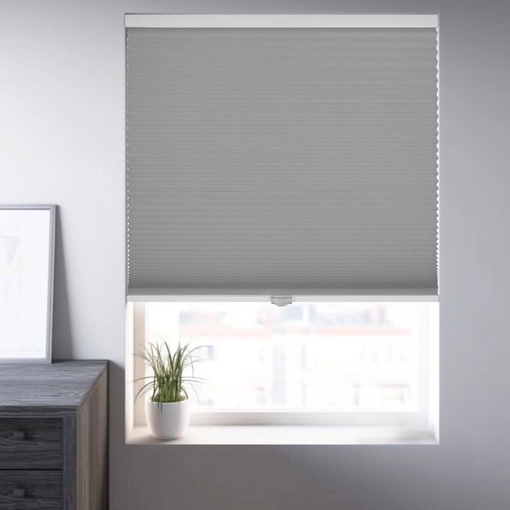 Cut-to-Width Grey Cordless Blackout Privacy Polyester Cellular Shades 37.75 in. W x 72 in. L price history on PriceWatchPro
