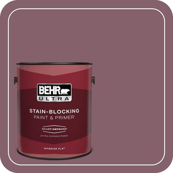 BEHR ULTRA 1 gal. #BIC-35 Vintage Plum Extra Durable Flat Interior Paint & Primer