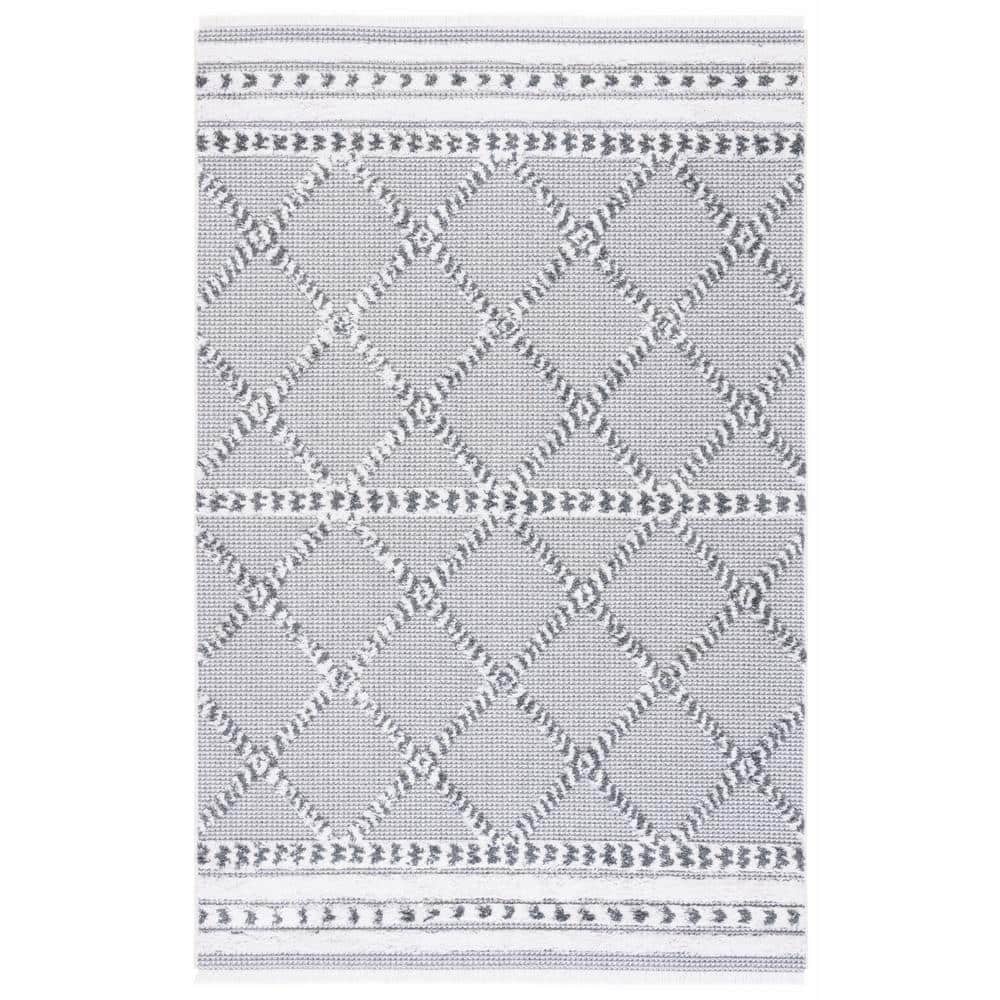 Augustine Gray/Ivory 6 ft. x 10 ft. Braided Diamonds Area Rug price history on PriceWatchPro