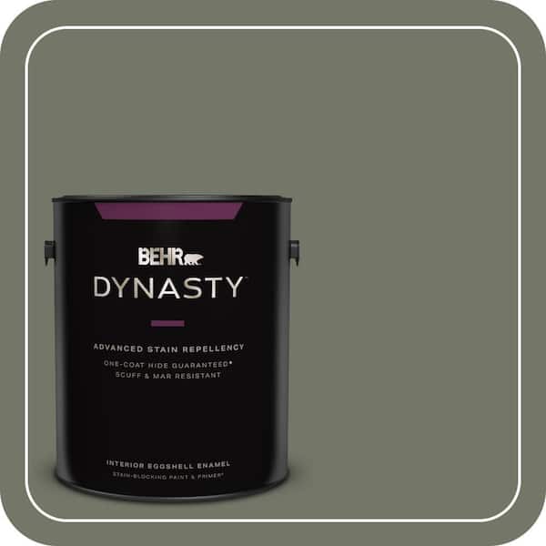 BEHR DYNASTY 1 gal. #PPU10-19 Conifer Green One-Coat Hide Eggshell Enamel Interior Stain-Blocking Paint & Primer