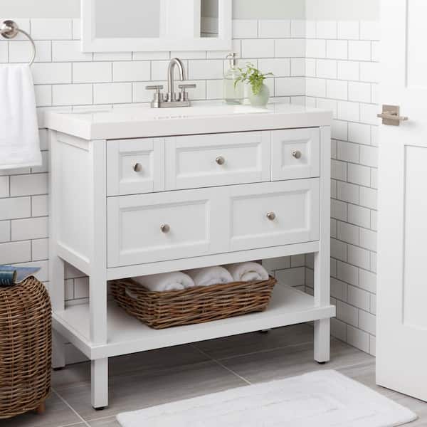 Dorset 4 in. Centerset Double-Handle High-Arc Bathroom Faucet in Brushed Nickel (2-Pack)