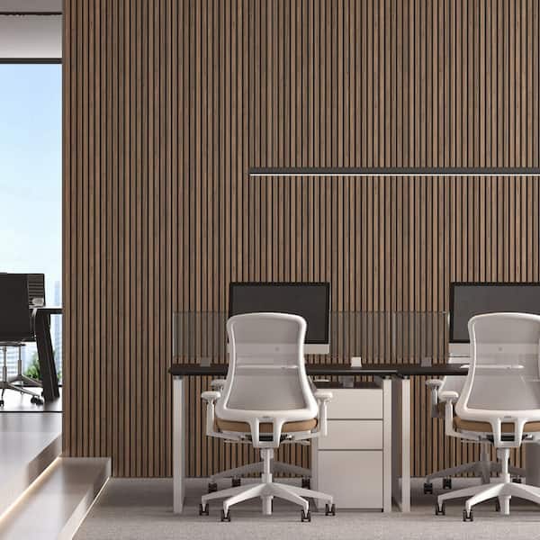 Ejoy 104 in. x 4.72 in. x 0.7 in. Solid Wood Wall 3-Grid Cladding