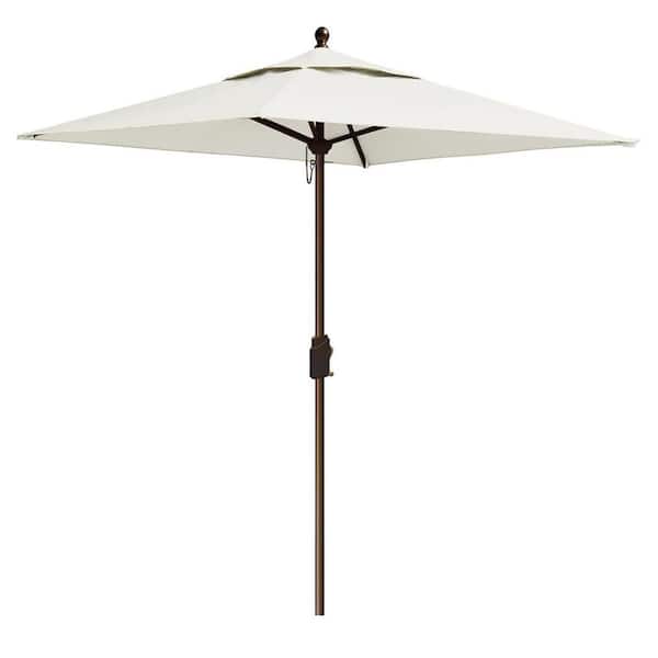 brown tilt patio umbrella 7.5' Aluminum Patio Umbrella, Brown Canopy