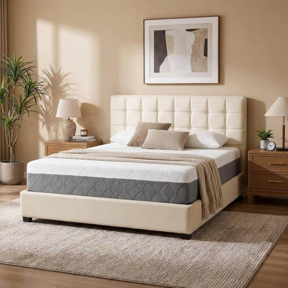 WEUP 10" Cool Gel Memory Foam Mattress, Fiberglass-Free Washable Cover, Pain Relief, Motion Isolation, CertiPUR-US
