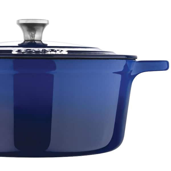 MasterPRO 6 qt. Cast Iron Dutch Oven with Lid, Blue