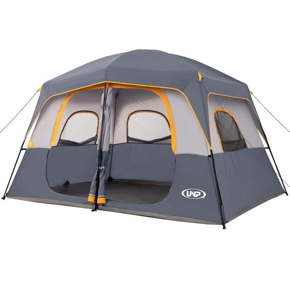 8-Person Gray Camping Tents Easy Set Up-Portable Dome Tents Waterproof Windproof Tent with Rainfly for Camping price history on PriceWatchPro