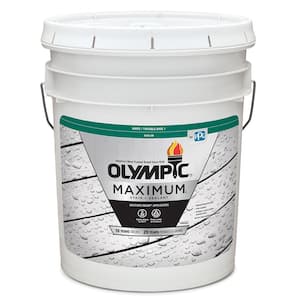 Maximum 5 gal. White/Base 1 Solid Color Exterior Stain and Sealant in One