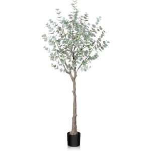 5 ft. Green Artificial Eucalyptus Tree in Pot