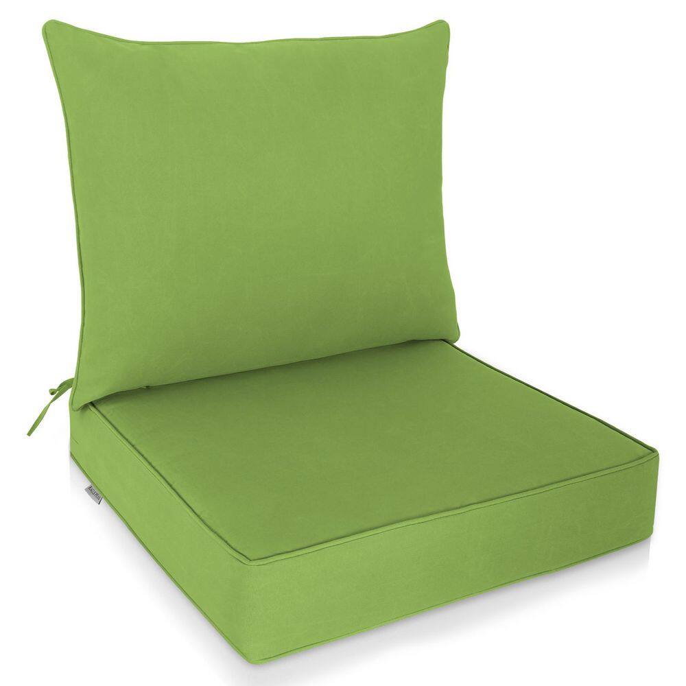 25 in. W x 25 in. D Green Universal Outdoor Dining Chair Seat Back Cushion price history on PriceWatchPro