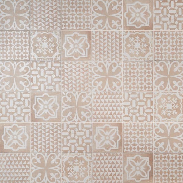 Ivy Hill Tile Angela Harris Sicilia Kasma Crema 7.87 in. x 7.87 in. Matte Porcelain Floor and Wall Tile (10.76 sq. ft./Case)