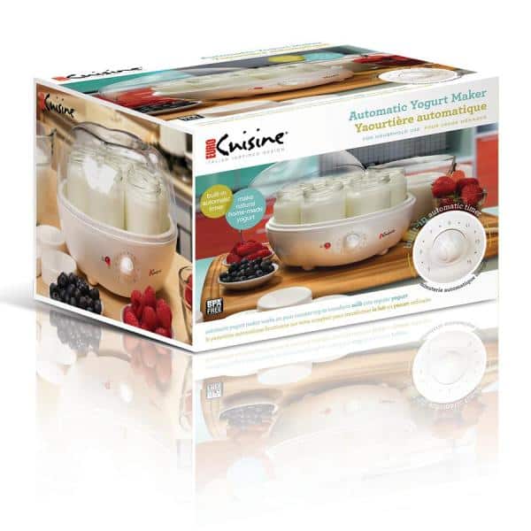Euro Cuisine Set 8 Glass Jars with Lid Yogurt Maker Model YM80 and YM100  GY1920 - The Home Depot