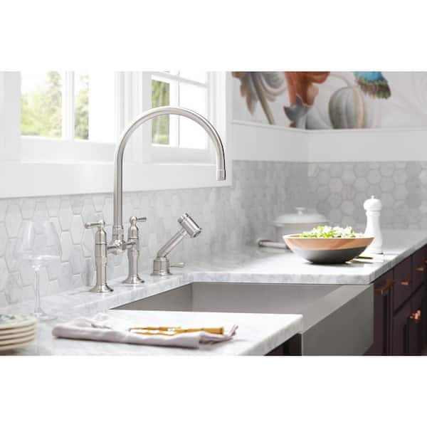 Kohler 6379-0 KOHLER Kitchen Sink Squeegee and Countertop Brush,  Multi-Purpose, White