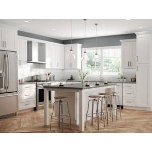 Denver White Painted Shaker Stock Ready to Assemble Wall Kitchen Cabinet (15 in. x36 in x12 in)