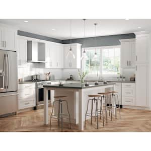 Denver White Painted Shaker Stock Ready To Assemble Wall Kitchen Cabinet (21 in. x 30 in. x 12 in.)