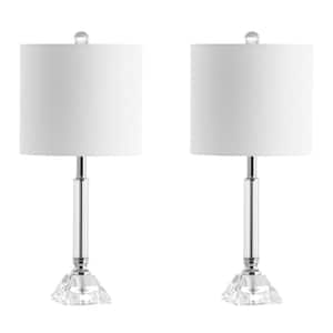 Dana 19.5 in. Clear Crystal Column/Metal LED Table Lamp
