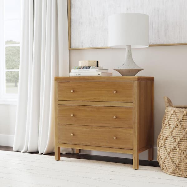 Butler Specialty Company Nora Natural 3-Drawer 34 in. Wide Wood Dresser