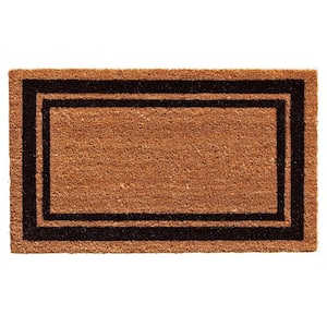 Black Border 18 in. x 30 in. Indoor or Outdoor Door mat