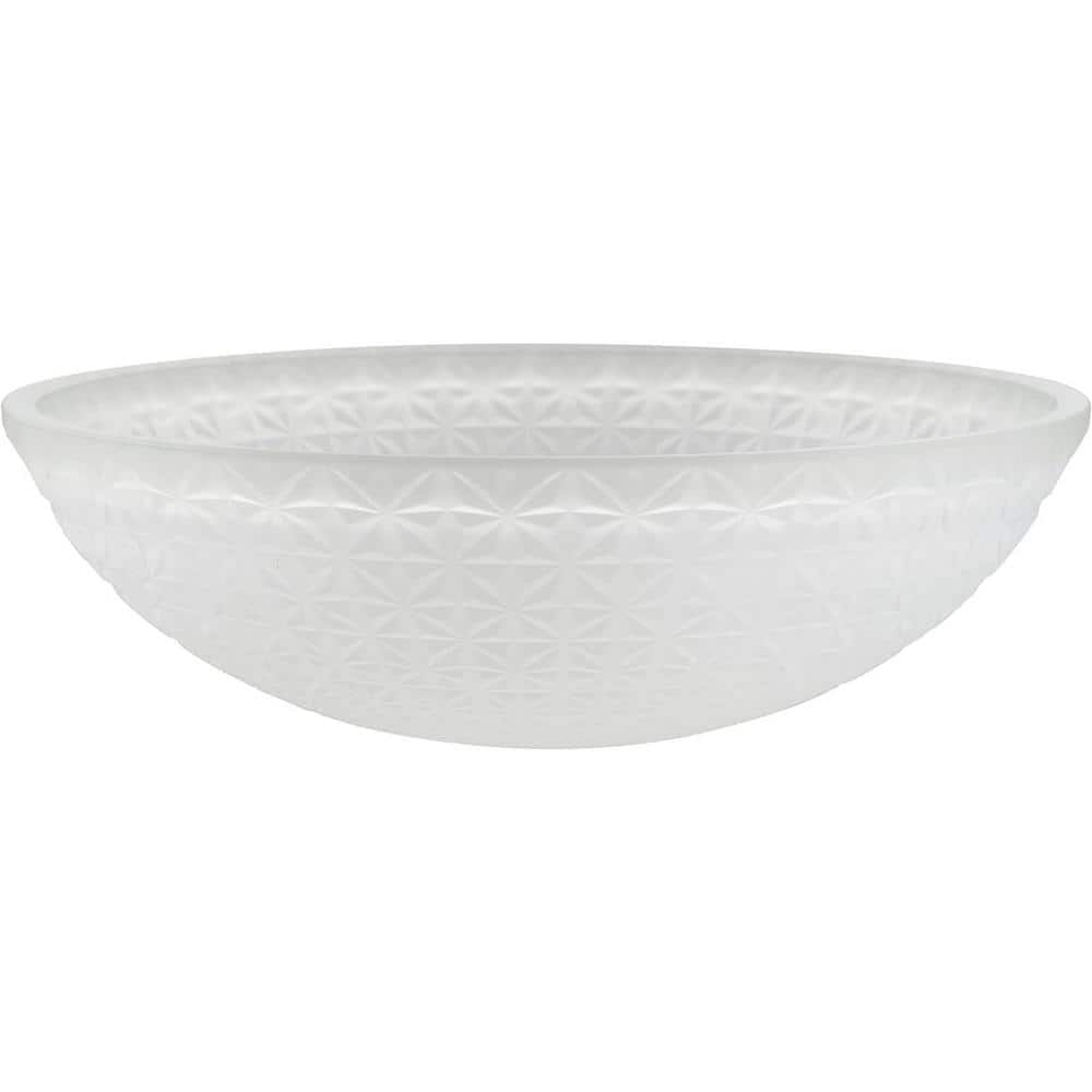 3.75 in. White Frosted Dome Glass Shade for Torchiere/Swag Lamp and Pendant