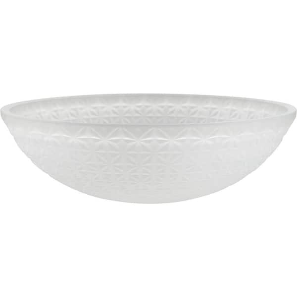 3.75 in. White Frosted Dome Glass Shade for Torchiere/Swag Lamp and Pendant for E26 Socket,1.625 in Neckless Fitter