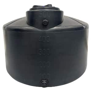 550 Gal. Black Polyethylene Vertical Water Storage Tank