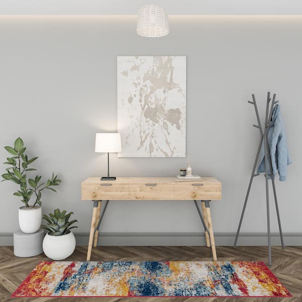 Diamond Abstract Multi-Color 2 ft. x 8 ft. Indoor Runner Rug