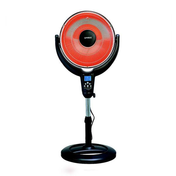 Optimus 14 in. 1200Watt Oscillating Pedestal Dish Heater 98578878M