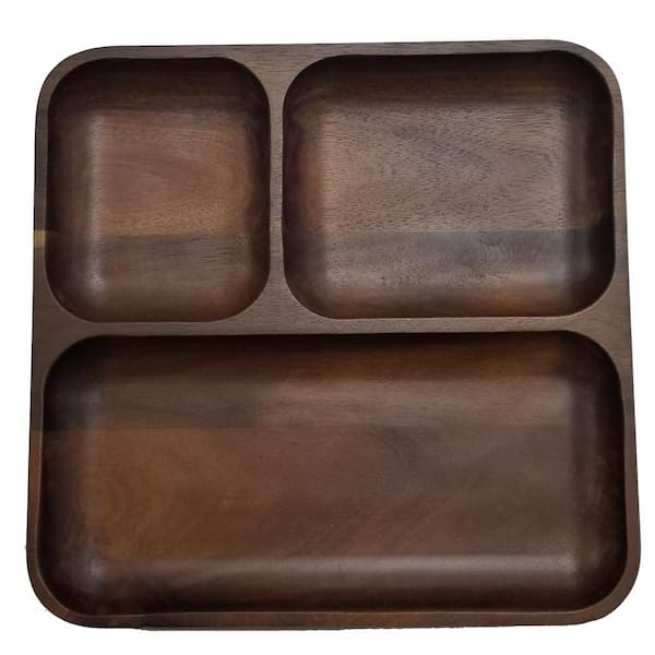 BergHOFF Acacia 10 in. x 10 in. x 1 in. Brown Wooden Tray