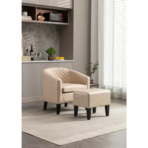 Nailhead chair deals and ottoman