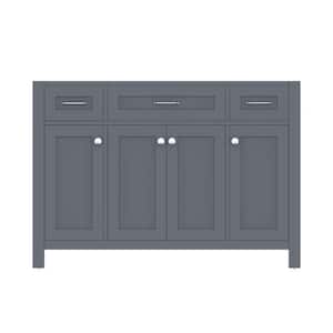 Norwalk 47 in. W x 21.5 in. D x 33.45 in. H Bath Vanity Cabinet without Top in Gray