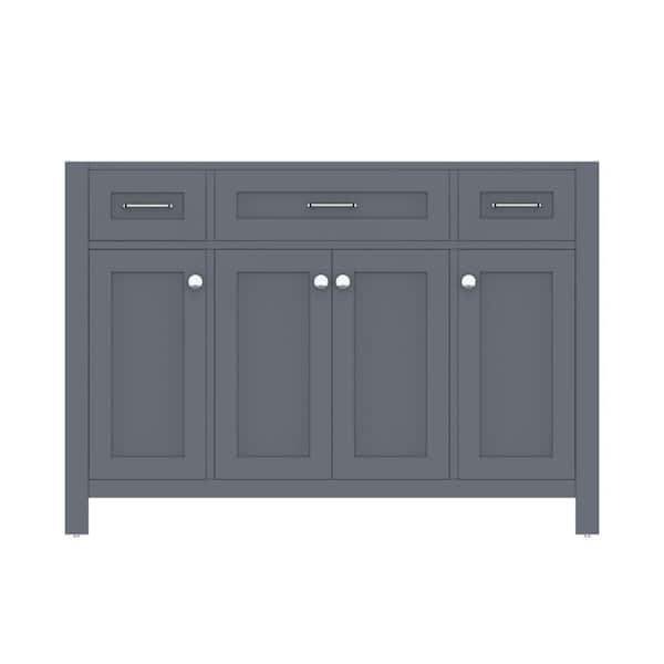 Alya Bath Norwalk 47 in. W x 21.5 in. D x 33.45 in. H Bath Vanity Cabinet without Top in White