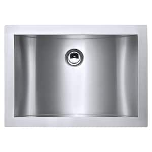 Ariaso 16 in. x 13 in. Bathroom Sink in Brushed Stainless Steel