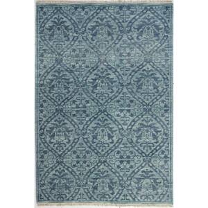 Pompeii Teal 9 ft. x 12 ft. (8 ft. 6 in. x 11 ft. 6 in.) Geometric Transitional Area Rug