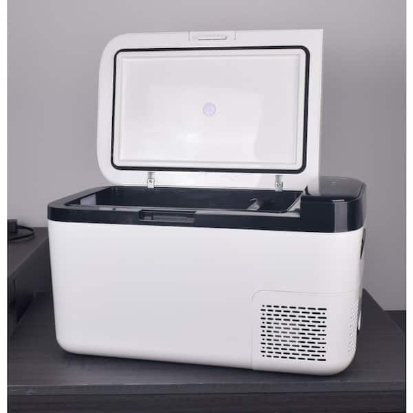 QIAOLI Mini Fridge with Freezer 50L Mini Fridge Table Top Energy Rating  Fridge 220V Portable Refrigerator for Bedroom, Office, Car, Dorm, White  Mini