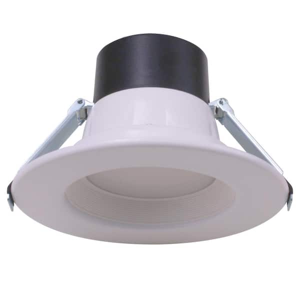 ENERGETIC LIGHTING E4DL 4 in. Integrated LED Recessed Ceiling Light Dimmable Commercial Downlight With Baffle Trim ENERGY STAR