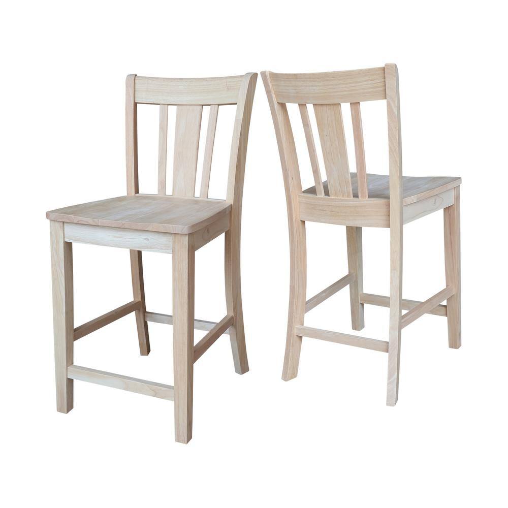 San Remo Unfinished Wood Counter Height Stool