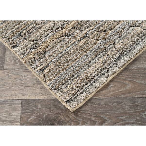 Studio Plush Silhouette 5 ft. x 7 ft. Tan/Gray Modern Abstract Area Rug